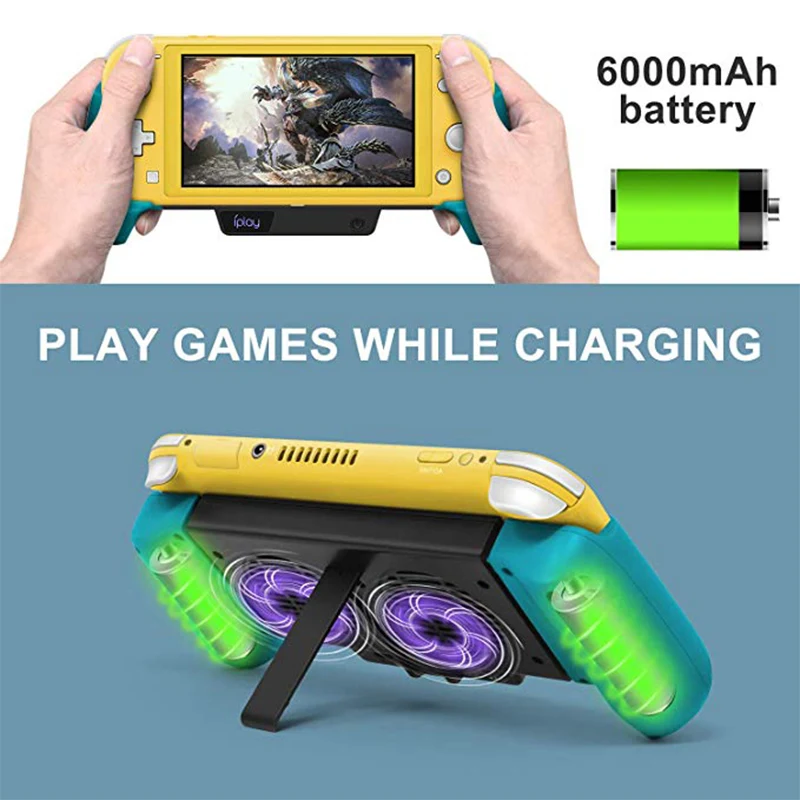 Herod Switch Lite аксессуары охлаждающий зарядный геймпад джойстик Power Bank Grip Cooler Charger Stand