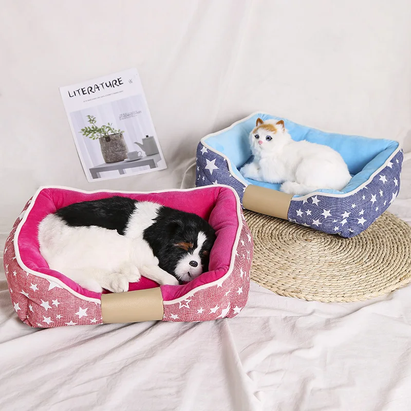 

Pet Dog Cat Bed Puppy Pet Beds Mats Non-slip Soft Pet Sofa Winter Warm Dog House Puppy Cushion Pets Sleeping Bed for Dogs Cats