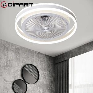 LED Fans Invisible Leaves Ultra-thin  Ceiling Fan Lights Dimming Remote Control  Cool Bedroom Living Room  Bedroom Ceiling Lamp