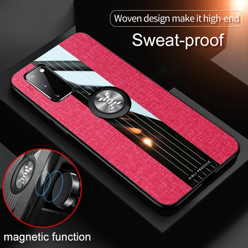 

For Samsung S21 Ultra Plus Case Car Magnetic Stand Ring Back Cover For Samsung Galaxy S20 FE S10 Plus A51 A71 Note 20 Ultra Case