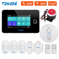 towode g60 color screen wifi gsm home security alarm system set app control motion sensor rfid card burglar alarm