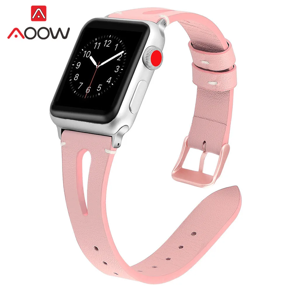 Ремешок из натуральной кожи с принтом для Apple Watch 40 мм 44 мм для iwatch 38 мм 42 мм ремешок серии 4 3 2 1 браслет аксессуары
