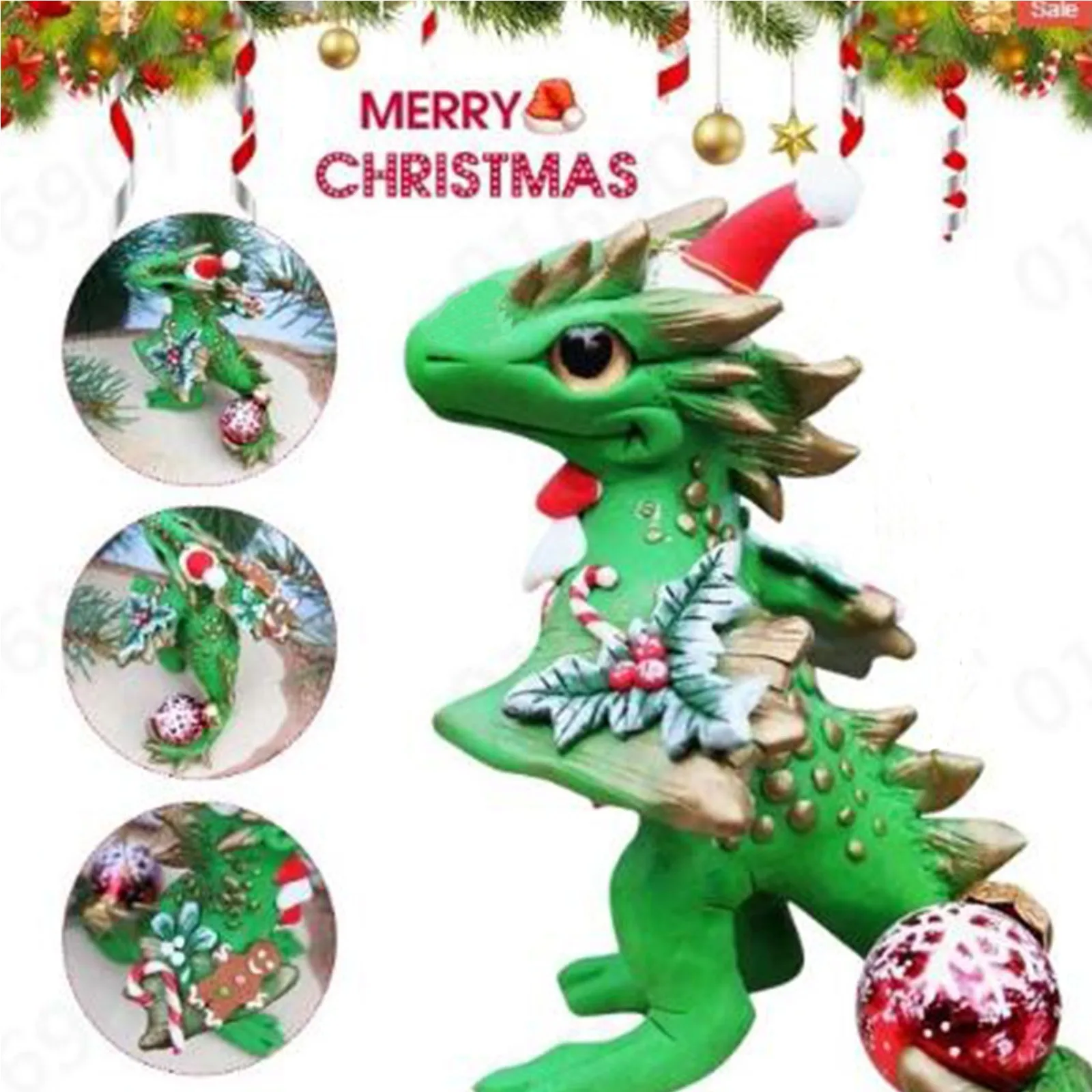 

Santa Claus Baby Dragon Christmas Decorations Christmas Tree Window Decorations Christmas Decorations for Home Home Decor