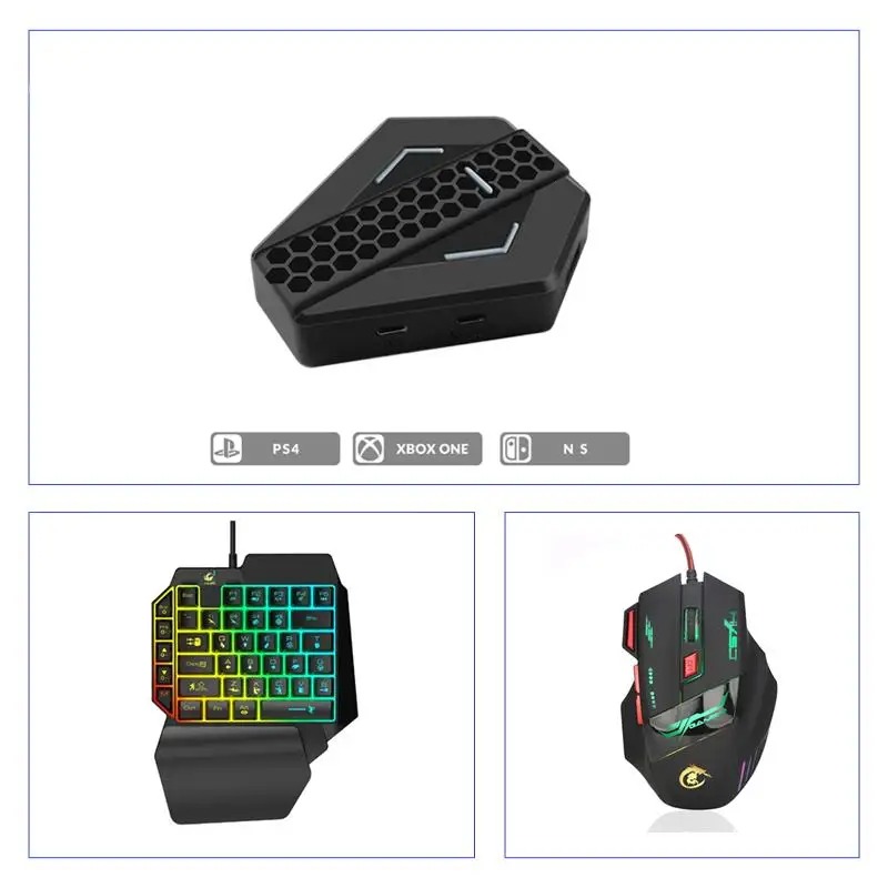 Новейший конвертер для мобильной проводной игровой клавиатуры и мыши PS4 Xbox one