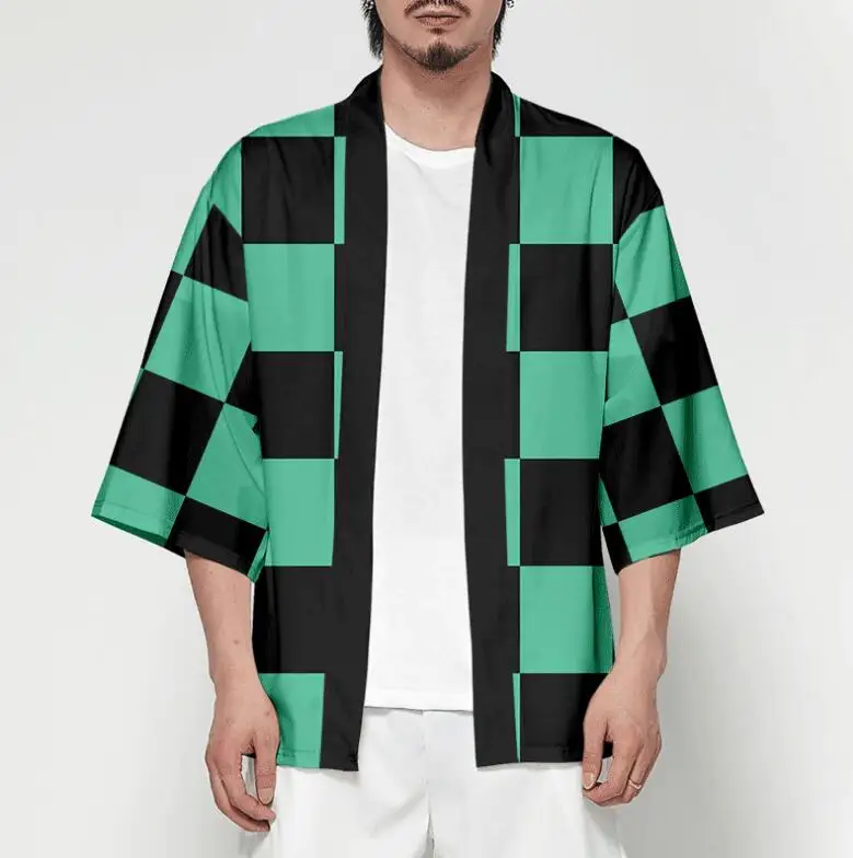 Костюм-кимоно для косплея кардиган хаори тонкий свободный в стиле аниме Demon Slayer