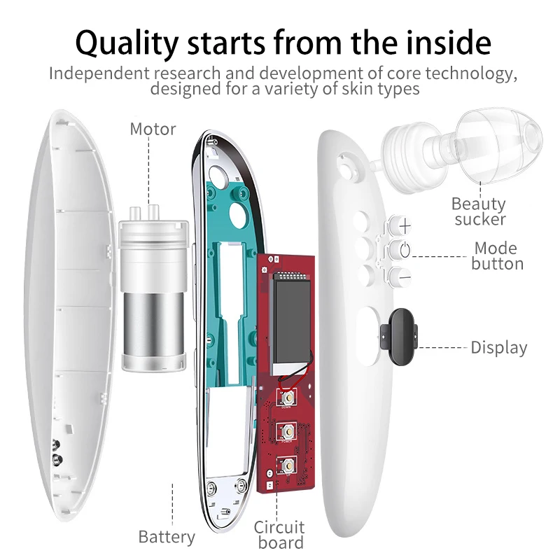 Вакуумный отсос для угрей Алмазная дермабразия удаление шрамов прыщей ПОР