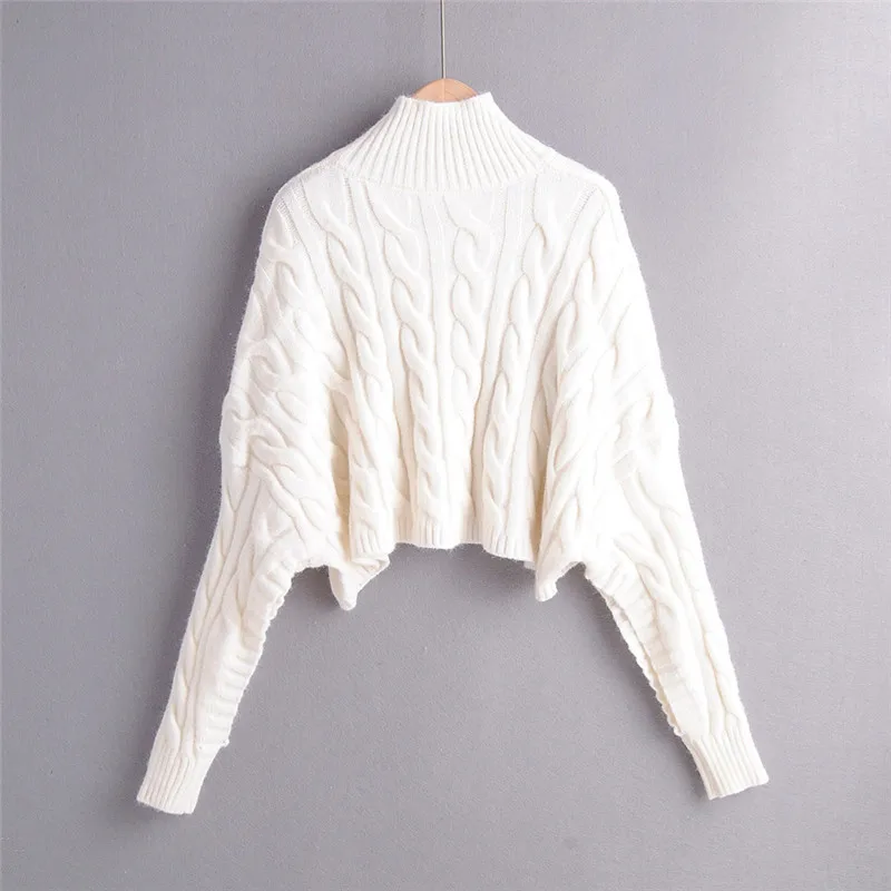 

Artguy Turtleneck Knitted Sweater Women Long Sleeve Hollow Sleeve Casual Pullover Sweater Winter Female Warm Elegant Sweaters
