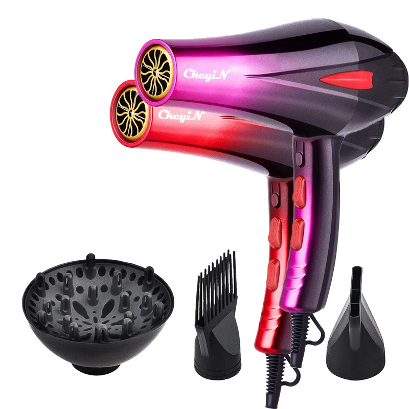 

CkeyIN 4000W Professional Negative Ion Hair Dryer blue light Hairdryer Barber Salon Styling Blow Dryer Hot Cold Air Blower