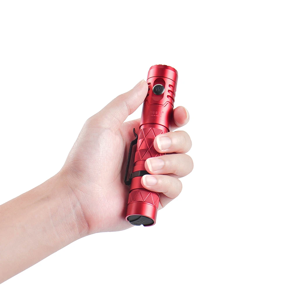 Verkauf WUBEN E12R High Power LED Taschenlampe Power Bank EDC Taschenlampe Typ-C USB Aufladbare 1200 Lumen Licht Mit 18650 Batterie