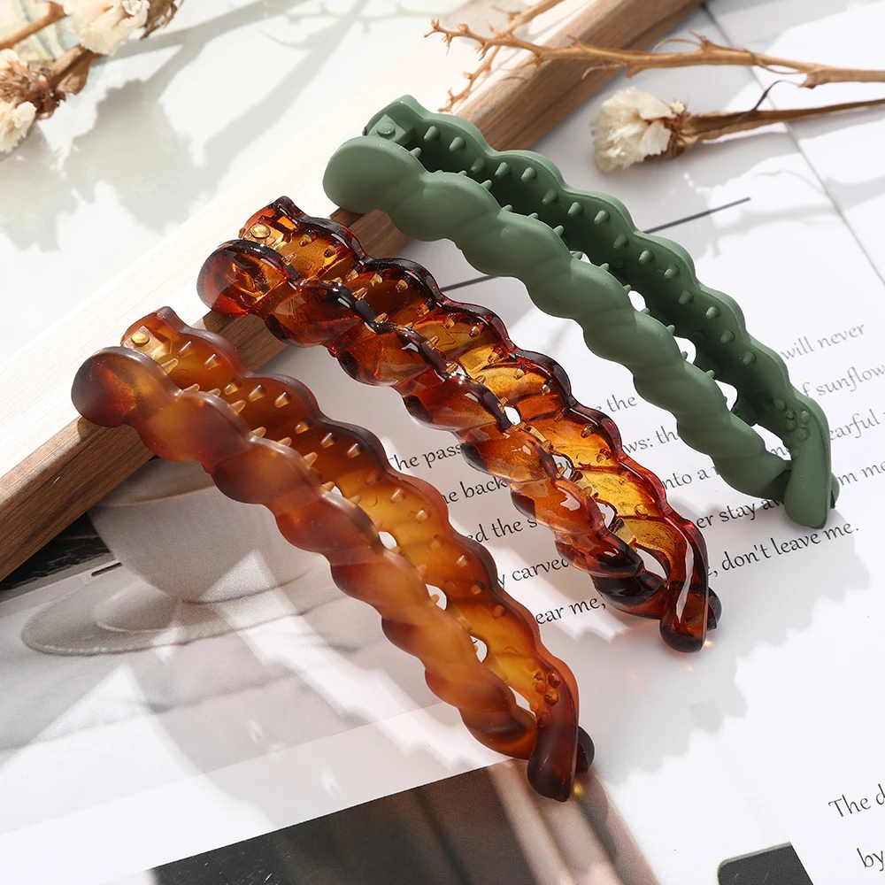 Женские заколки-когти Haimeikang милые заколки в форме банана модные аксессуары для