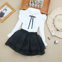 girls white blouses new year 2022 spring fall cartoon shirts school girl uniforms blouse tops casual teenage cotton clothes