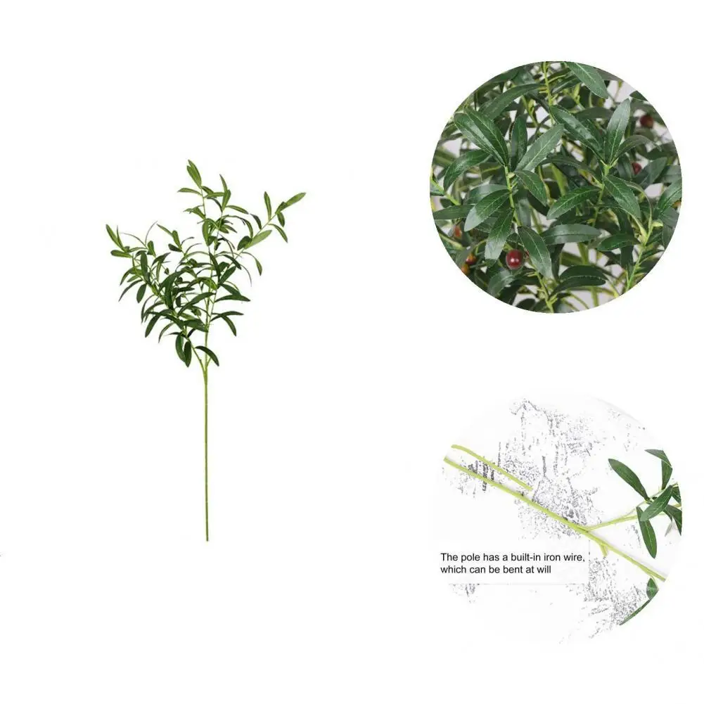 

Искусственное растение 6/10 раздвоенное искусственное оливковое зеленое легкое уход отличная декоративная Красивая Искусственная ветка