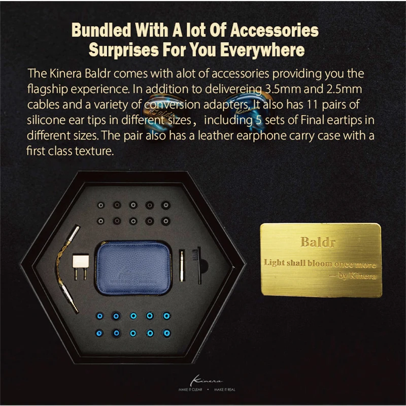 Проводные наушники Kinera Baldr 4 EST 2BA 1DD с гибридным драйвером шумоподавление монитор