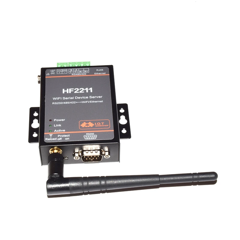 Последовательный модуль преобразования HF2211 Modbus RS232/RS485/RS422 в Ethernet/Wi Fi поддержка