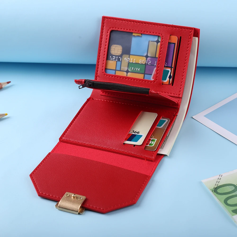 Кошелек женский квадратный из искусственной кожи с отделением для карт и монет |