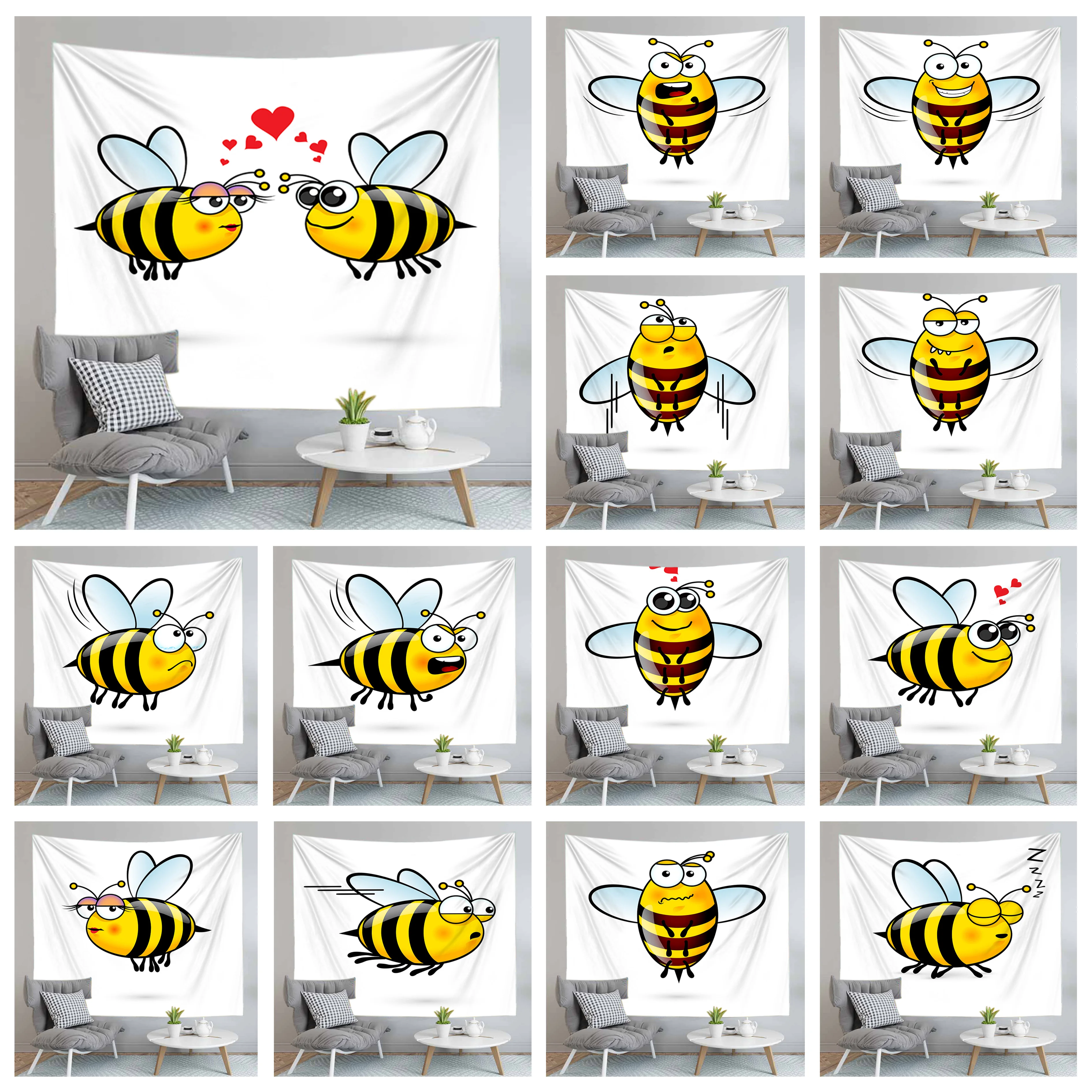 Украшение в стиле бохо гобелен виде пчелы тканевый фон настенные гобелены