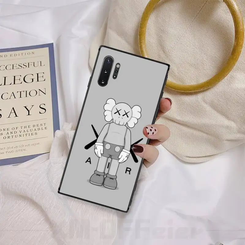 

Brand Kaw&s Phone Case Black TPU Soft For Samsung Galaxy A10 A20 A21 A30S A40 A50 A51 A70 A71 Note 8 9 10 Cases Cover