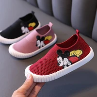 classic fashion disney micky mouse children casual shoes lovely cute solid kids sneakers sip on breathable girls boys toddlers