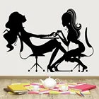 Креативные настенные наклейки для салона ногтей Виниловая наклейка для салона красоты декор стен художественные Переводные обои