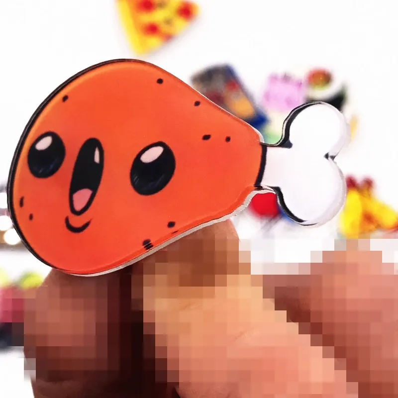 1 шт мультфильм еда пиццы леденец Суши Напиток акриловый значок для женщин рюкзак