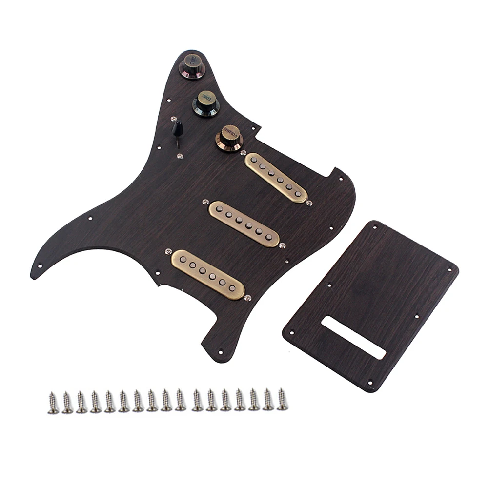 1 комплект GP120 SSS загружен Предварительно проводной Humbucker Pickguard пикапы набор ручек