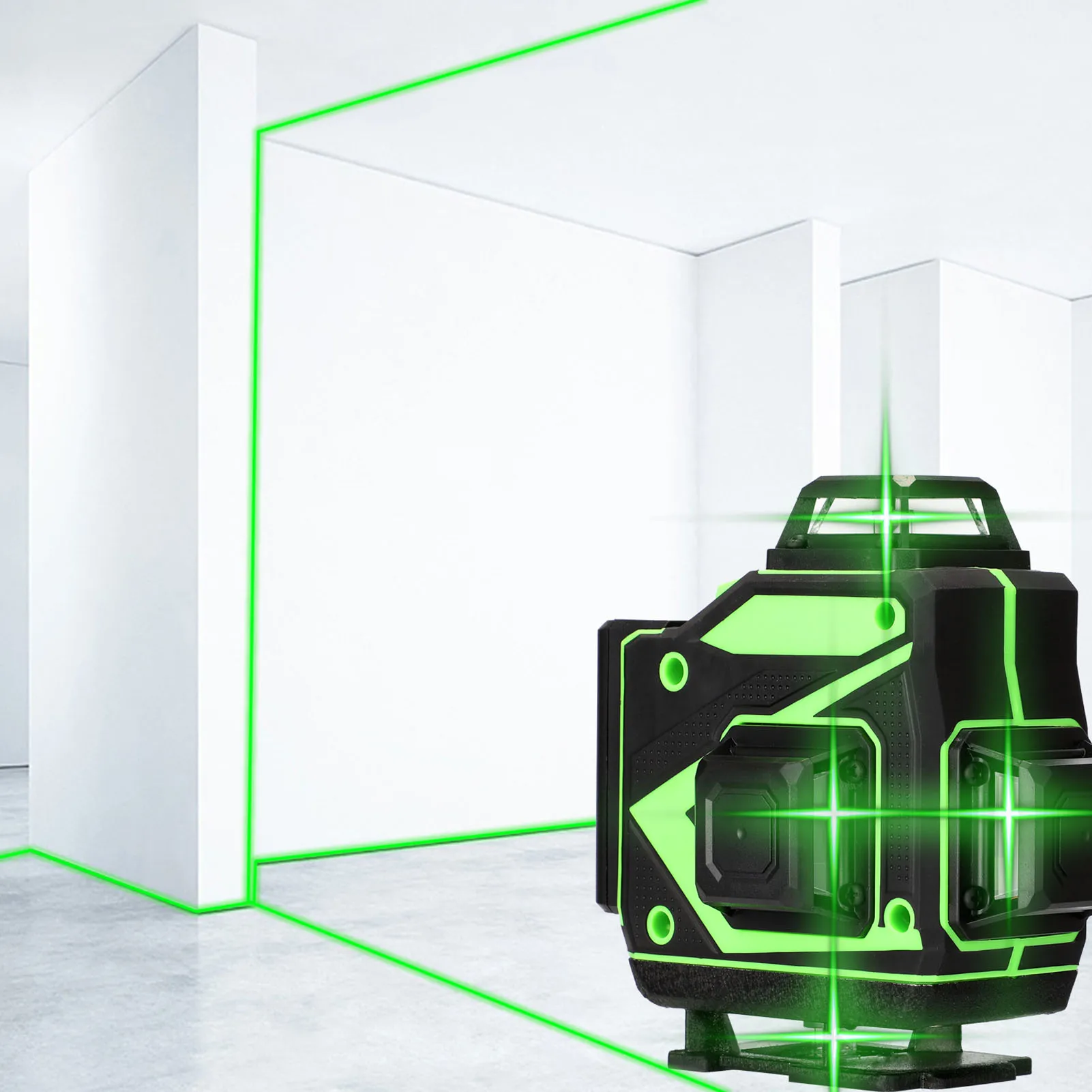 

4D 16 Lines Laser Level Tool Vertical Horizontal Lines 360 Self-leveling Function with Alloy Extension Bar Tripod Stand