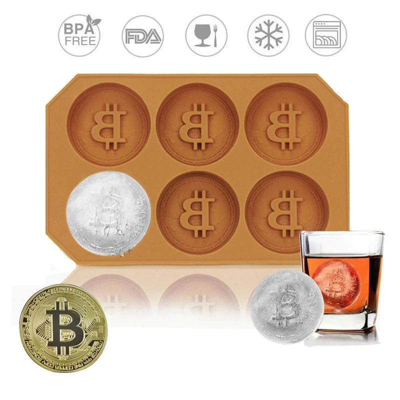 1 шт. выпечка торта DIY силиконовые формы для выпечки лоток стабильный 6 отверстий шоколадных монет рисовый пирог пресс-форма для льда Кухня расходные материалы