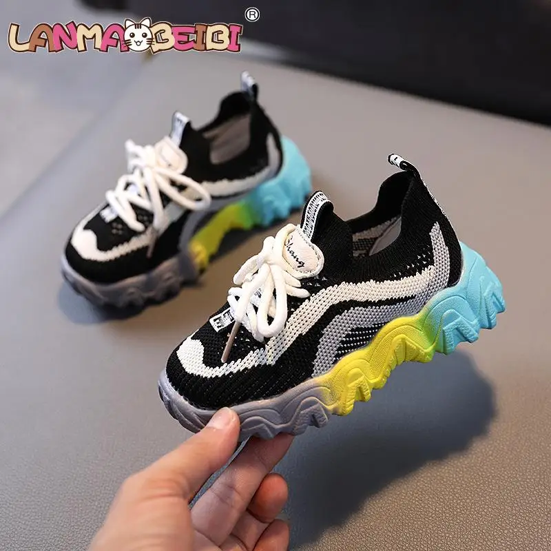 

Детская Нескользящая спортивная обувь для мальчиков и девочек, дышащие кроссовки, размеры 21-31, новинка 2021