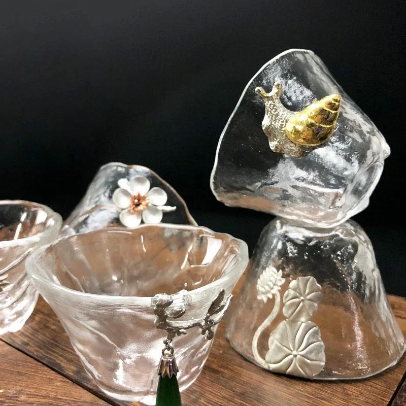 Творческий термостойкие Стекло Чай чашка японский Стиль прозрачная маленькая