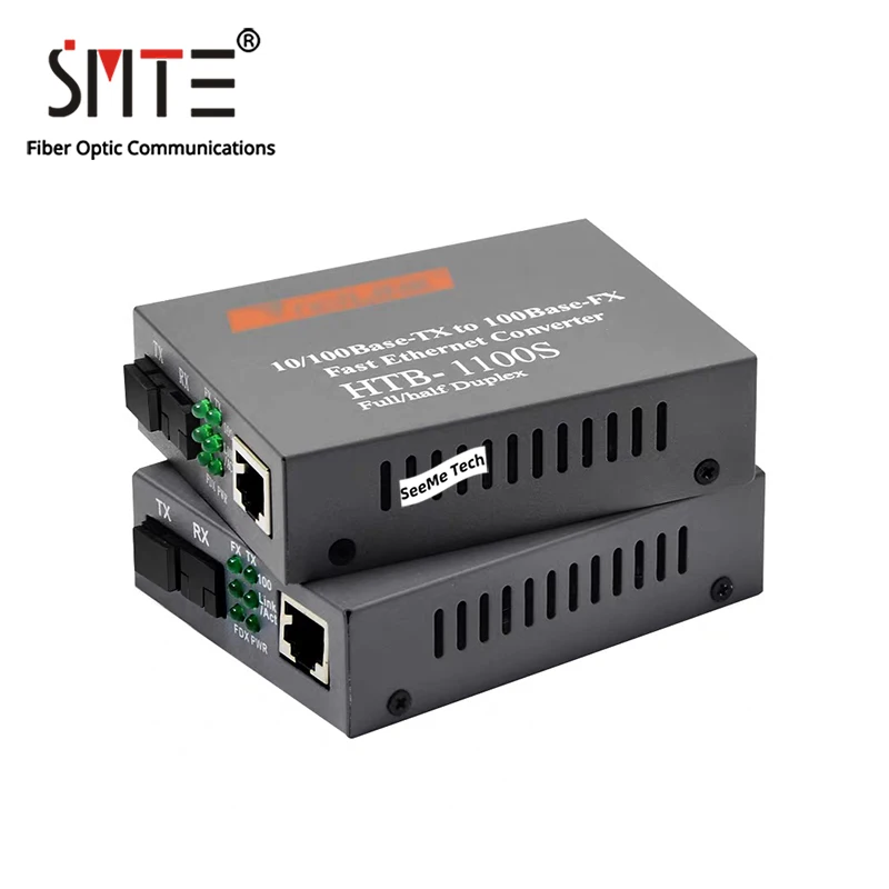 Оптический медиа конвертер HTB 1100S A/B 25 км 10/100 Мбит/с RJ45 одномодовый TX RX SC 1550nm