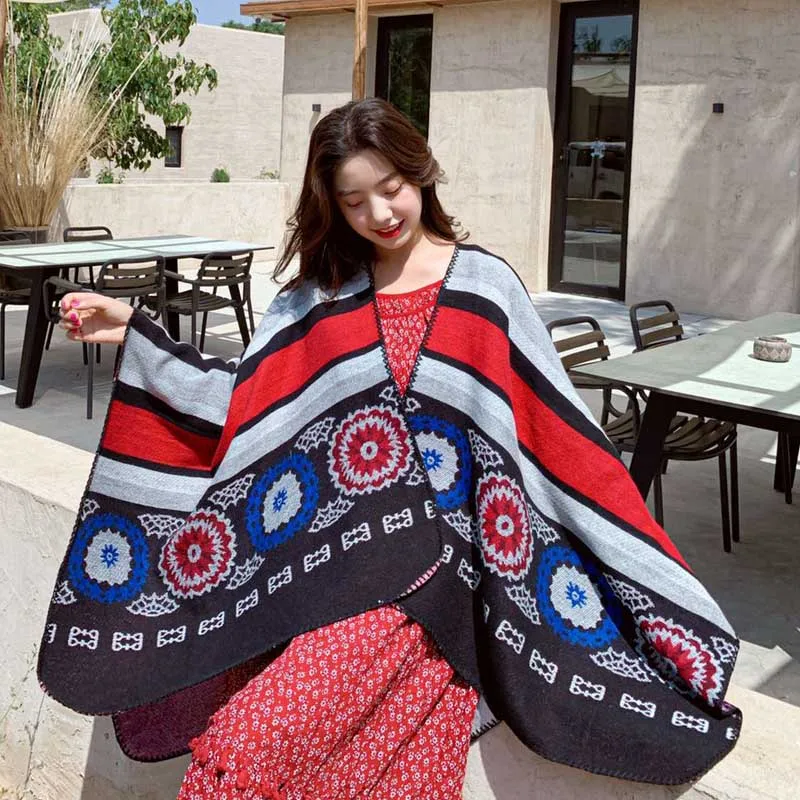 Зимние женские шарфы 2020 женский шарф из пашмины кашемировые пончо и накидки