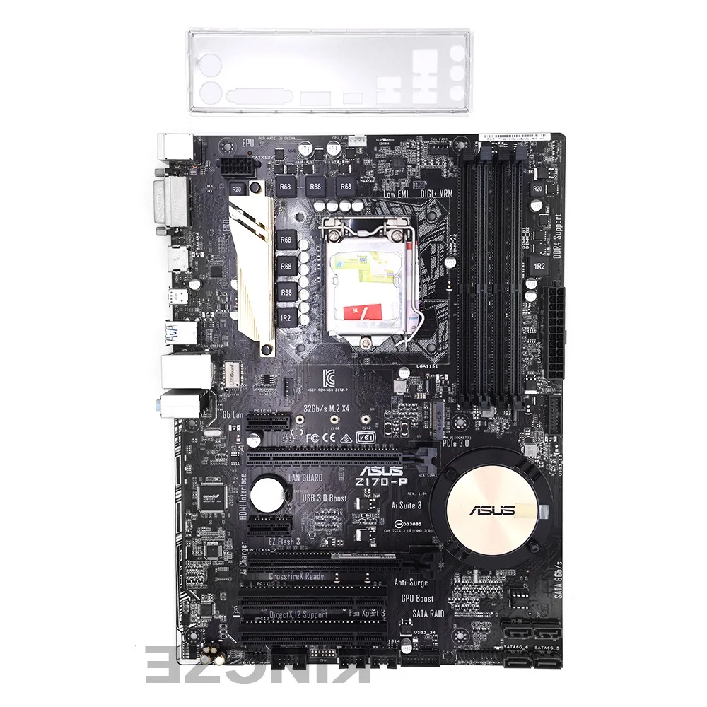 Настольная Материнская плата Asus Z170-P Z170 Socket LGA 1151 i7 i5 i3 DDR4 64G M.2 SATA3 USB3.0 USB DVI HDMI ATX |