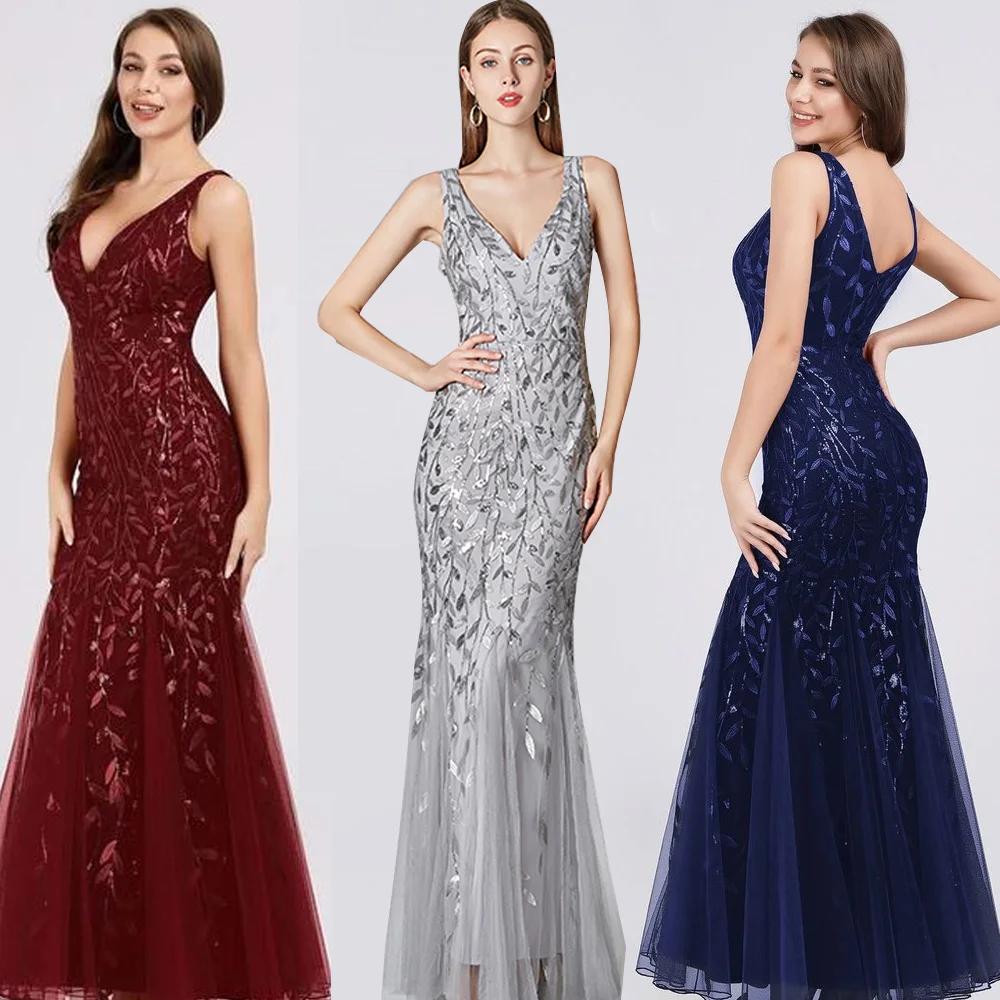 Женское платье большие размеры элегантное Русалка вечерние сексуальные