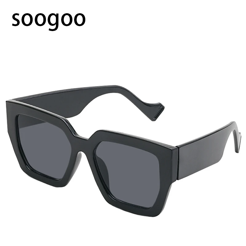 

2021 Trendy Vintage Square Sunglasses Women Fashion Retro Classic Big Frame Sun Glasses Mens Luxury Brand Designer Eyewear UV400