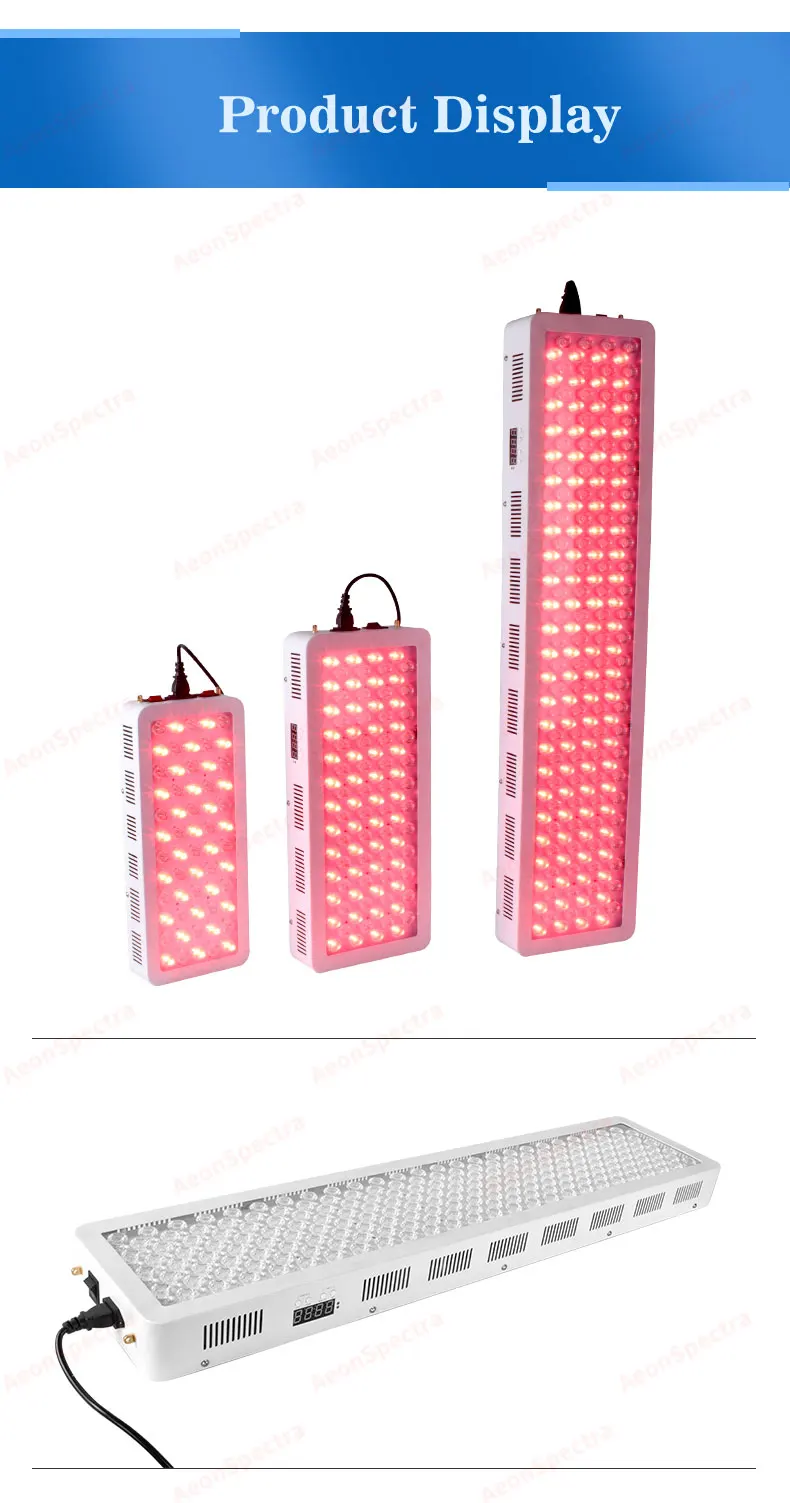 180W 300W 600W LED Red Light Therapy Deep Red 660nm and Infrared 850nm Red Therapy Lamp for Skin care and Pain