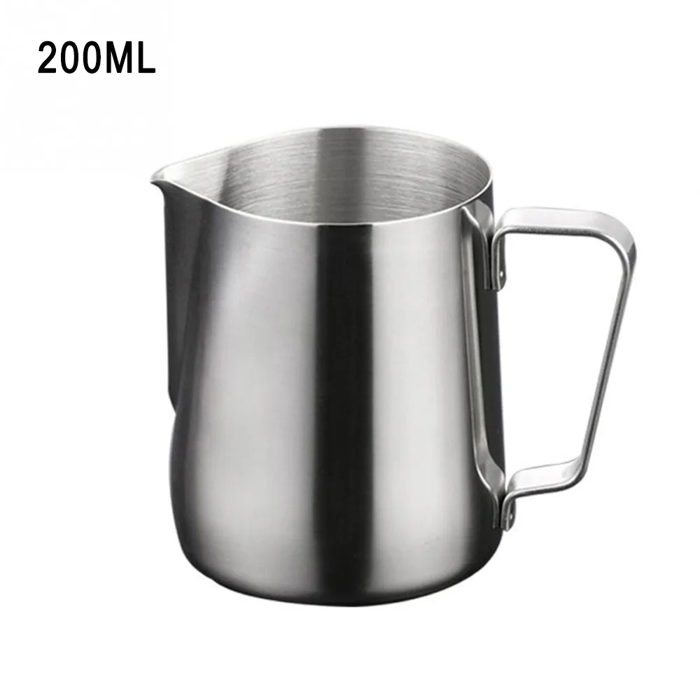 Stainless Steel Frothing Coffee Cup Pitcher Pull Flower Espresso Cappuccino Cups Milk Pot Frother Frothing Jug Latte Art XY010