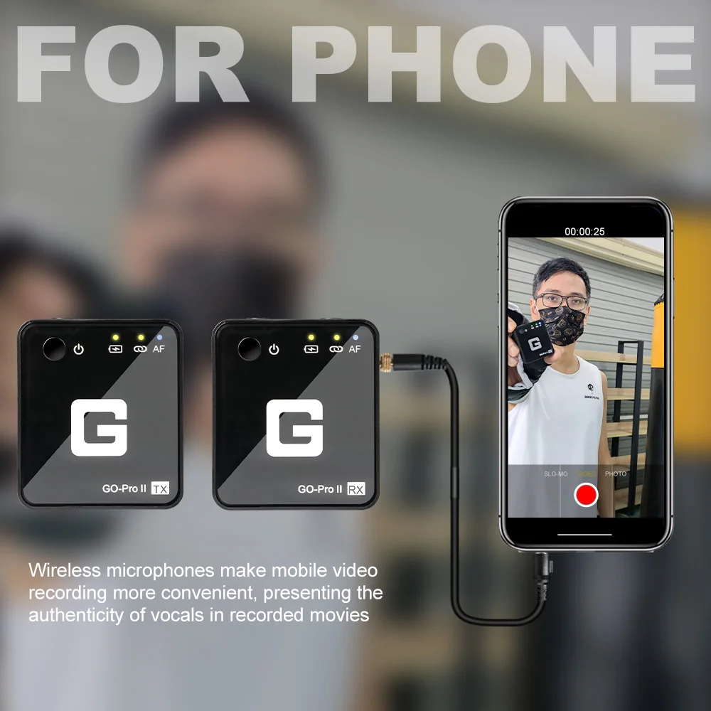 G MARK GO PRO II беспроводной петличный микрофон для камеры интервью ASMR DSLR телефона