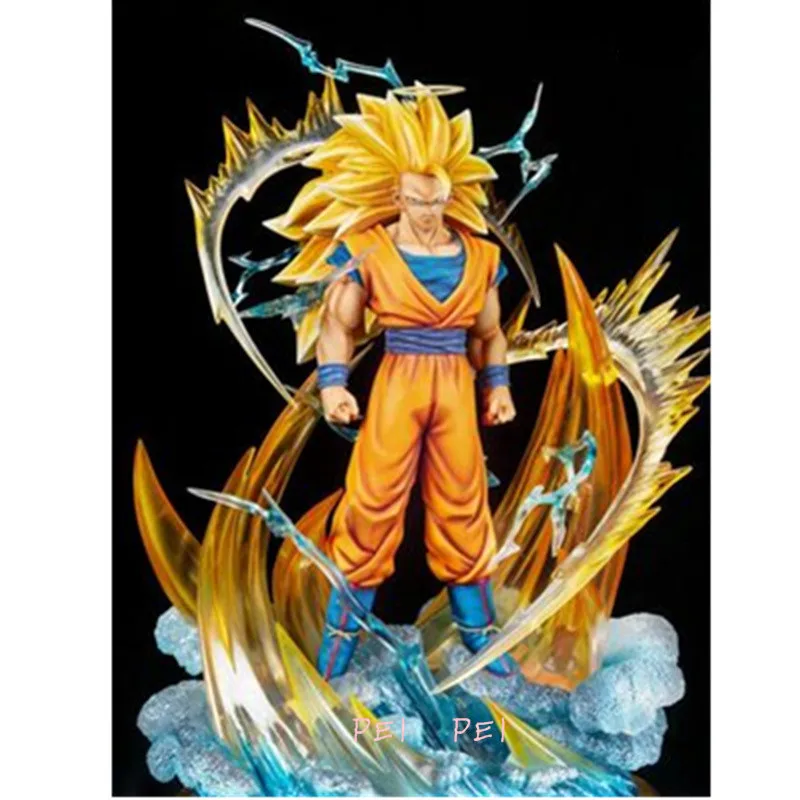 Аниме статуя Драконий жемчуг Супер Saiyan 3 Сон Гоку полная длина портрет ограниченная GK бюст фигурка Коллекционная модель игрушки p1655