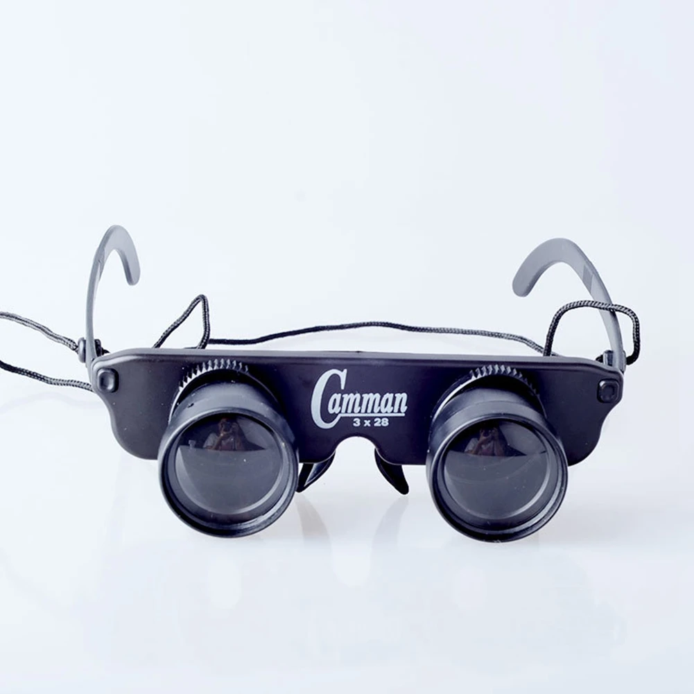 

58-74MM Magnifier Glasses Style Outdoor Fishing 1X-3X Optics Binoculars Telescope Hiking Concert Football Game Black