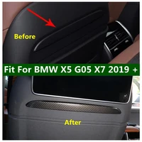 seat back panel decoration cover trim carbon fiber matte style interior refit kit accessories for bmw x5 g05 x7 2019 2022