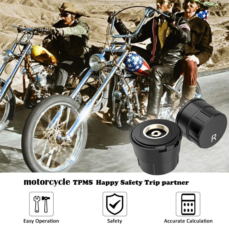 2019Bluetooth система контроля давления в шинах мотоцикла TPMS телефонное приложение