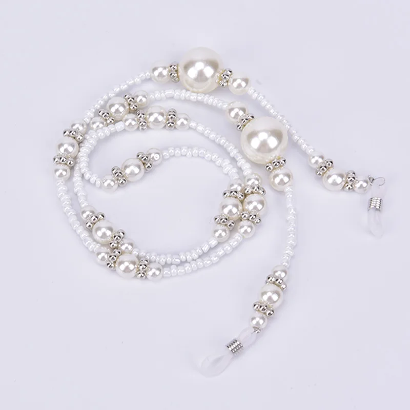 

New Elegant Women Pearl Glasses Chain Beaded Sunglasses Eyeglasses Reading Glasses Lanyard Cord Holder Ropes