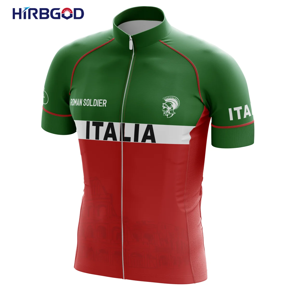 

HIRBGOD Summer Male Bike Wear Color Contrast Short-Sleeved for Italian Series Riding Sportswear Men's Cycling Jersey,TYZ675-01