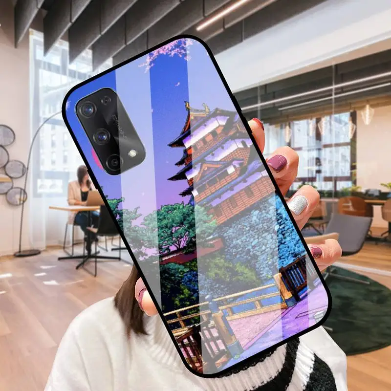 RUICHI художественная эстетика пикселя для Oppo R9 11 17 PRO F5 7 9 A5 37 57 59 83 стеклянная