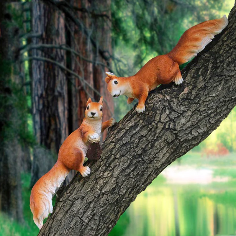 Креативное полимерное украшение для сада в виде белки аксессуары дома и улицы