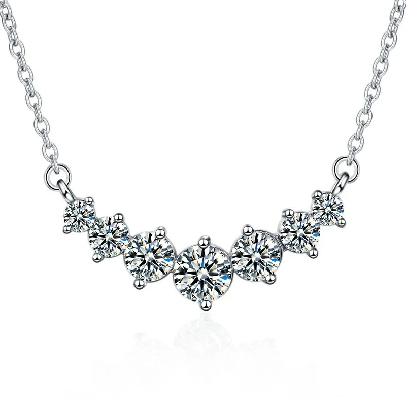 

2021 female jewelry ladies necklace moissanite straight necklace female pendant clavicle chain jewelry female wholesale