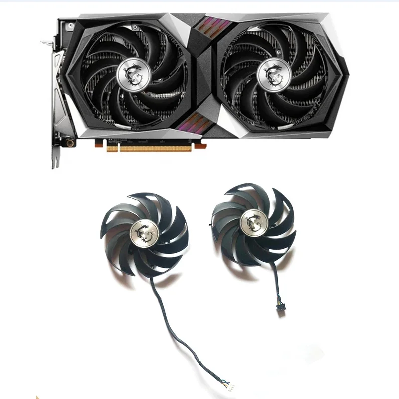 

4pin 95mm PLD10010B12HH graphics card fan hot replacement accessory RTX3060Ti RX 6700 GPU fan for MSI Radeon RX 6700 XT Gaming X