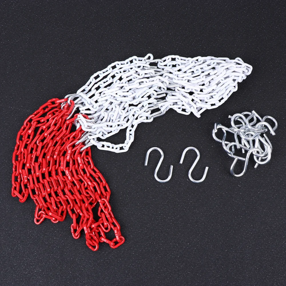 

Strong Durable 12 Buckles 2 Color Galvanized Manganese Steel Chain Basketball Net Basketball Goal Net