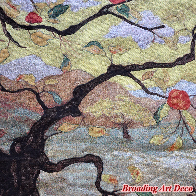 Яблочное дерево жаккардовый ткать искусство гобелен настенный домашний