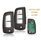 Kutery 23 кнопки дистанционный ключ 433 МГц 4A Pcf7952 для Nissan Qashqai J11 Pulsar C13 Juke F15 X-Trail T32 Micra Rogue CWTWB1G767